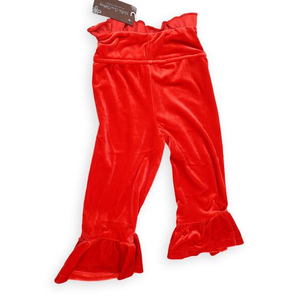 Matilda Jane Red Velour Ruffle Pants | Girls 4T | NWT Holiday Style - Picture 3 of 9